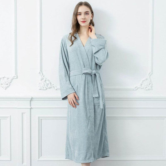 Four Seasons Towel Bathrobe Japanese And Korean Men's Bathrobe Beauty Salon Hotel Same Style Couple Cross-border - HadafExpress