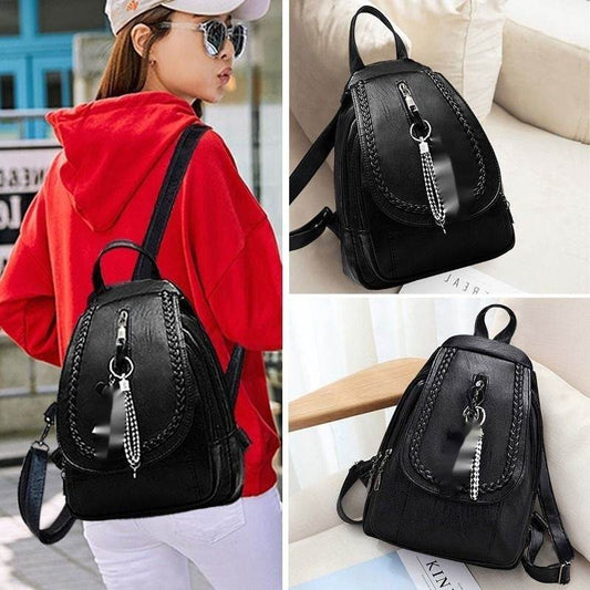 Backpack Ladies Dual-use Chest Bag Soft Leather - HadafExpress