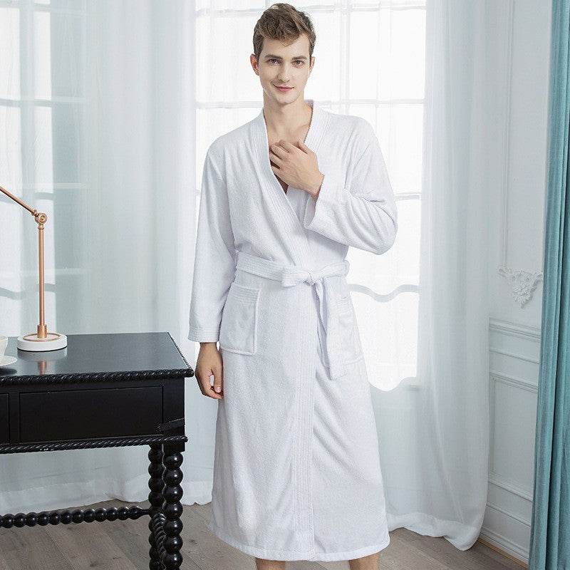 Four Seasons Towel Bathrobe Japanese And Korean Men's Bathrobe Beauty Salon Hotel Same Style Couple Cross-border - HadafExpress
