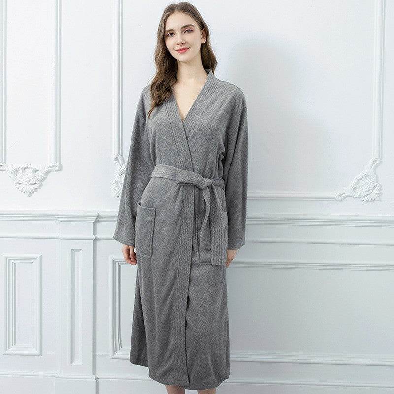 Four Seasons Towel Bathrobe Japanese And Korean Men's Bathrobe Beauty Salon Hotel Same Style Couple Cross-border - HadafExpress