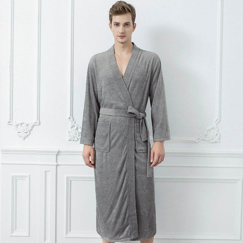 Four Seasons Towel Bathrobe Japanese And Korean Men's Bathrobe Beauty Salon Hotel Same Style Couple Cross-border - HadafExpress