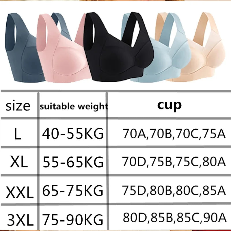 2PCS Comfortable Lace Sports Bras – Backless, Seamless, and Wireless (L–3XL)